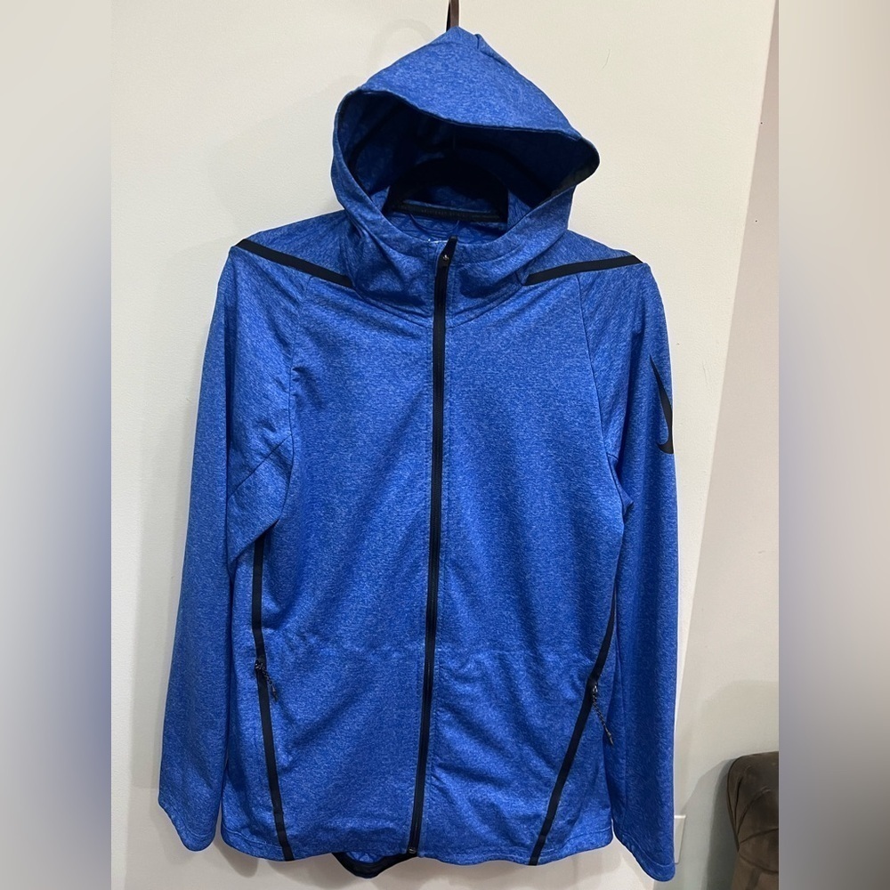 Nike Dri-Fit Blue Training Hooded Performance Jacket